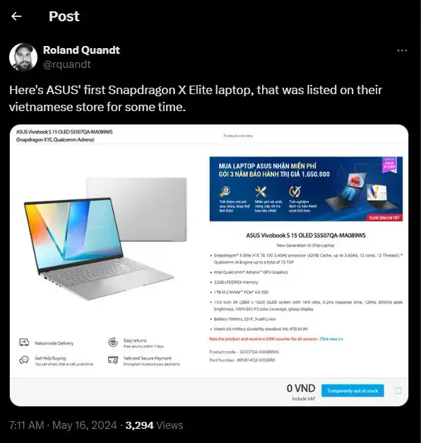 Vivobook S 15 OLED