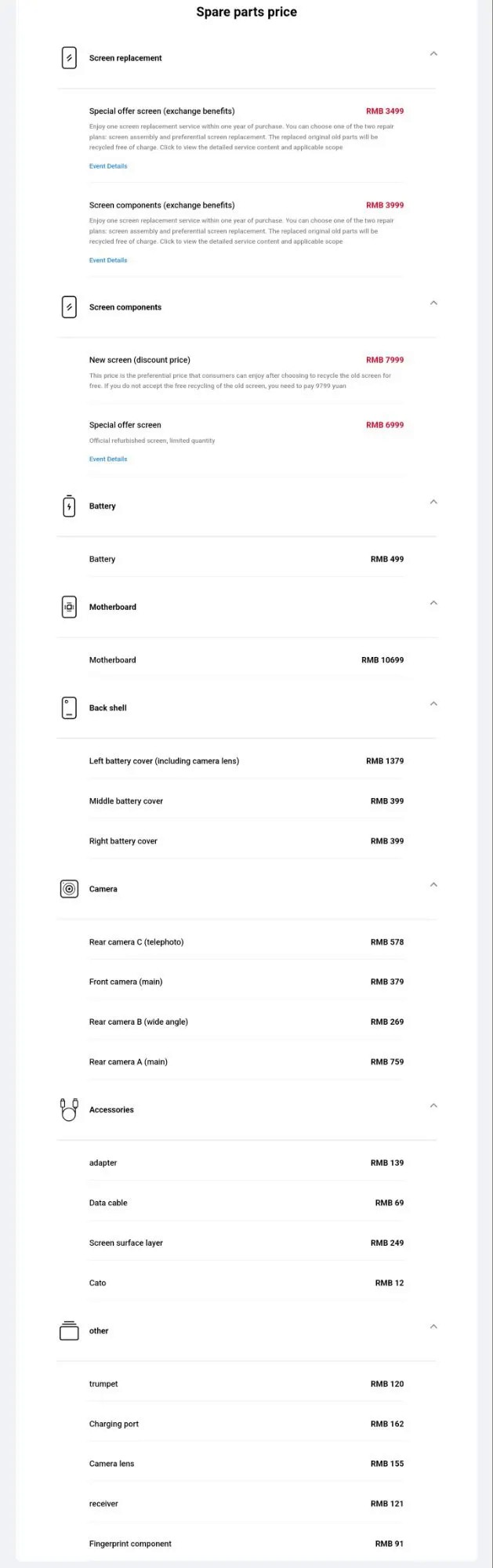هزینه تعمیر میت XT هواوی