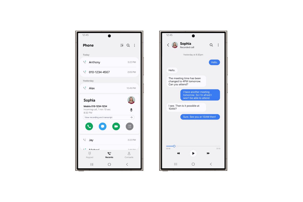 آپدیت One UI 7 بتا سامسونگآپدیت پایدار چه زمانی منتشر می شود؟ Call Transcripts